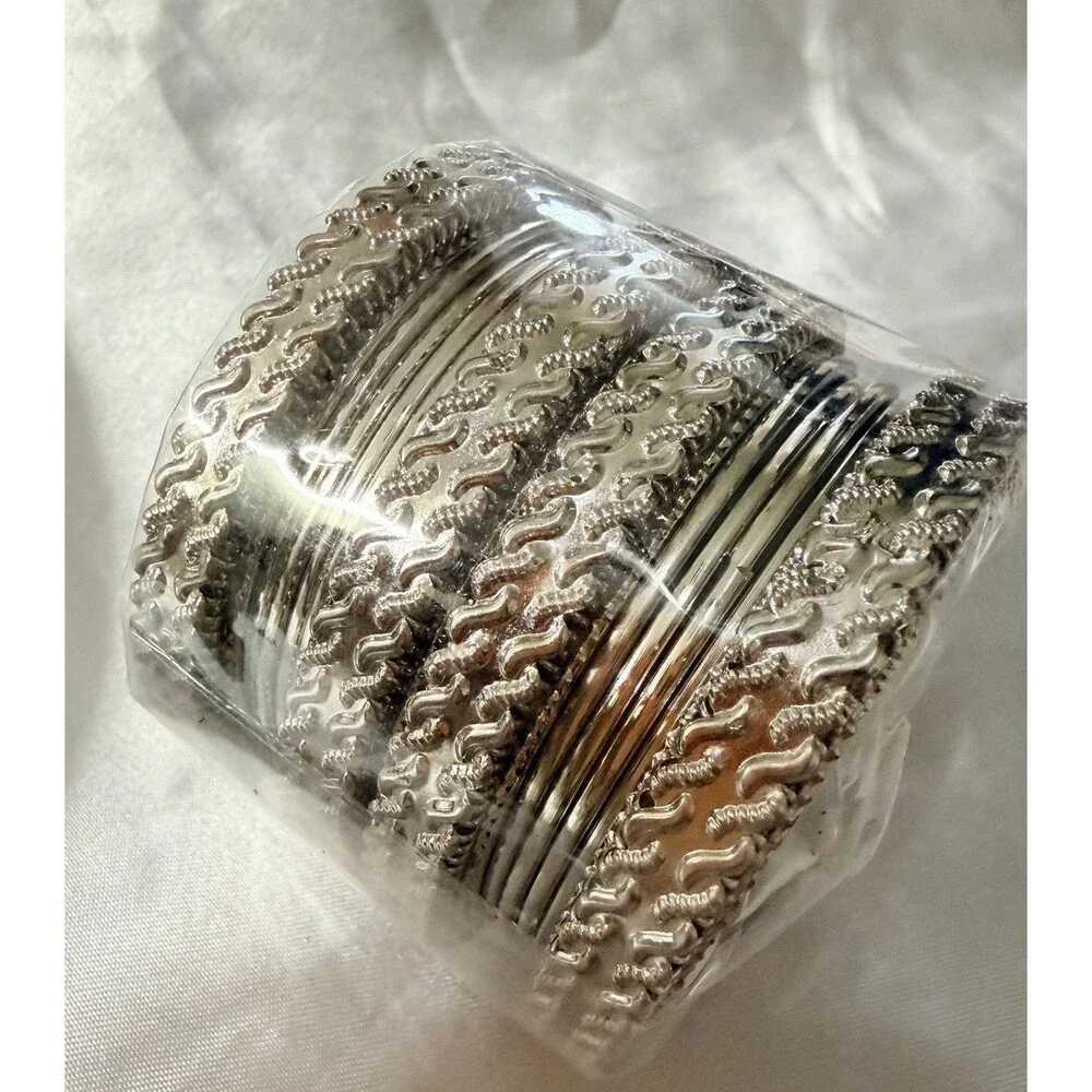 SILVER ELEGANCE Bracelet & Bangle Set- Fashion Jewelry for Women